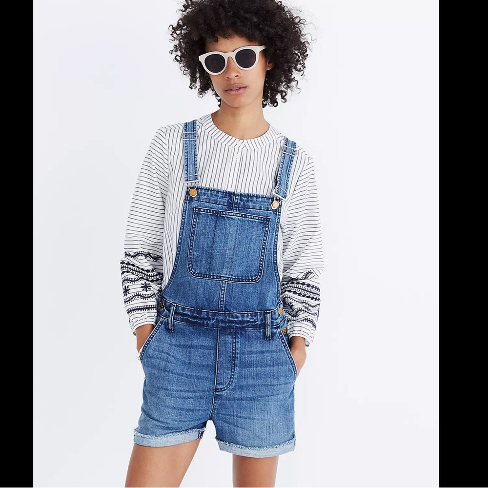 Madewell Jeans Short Overalls - Denim Romper, Women’s Size XXS
